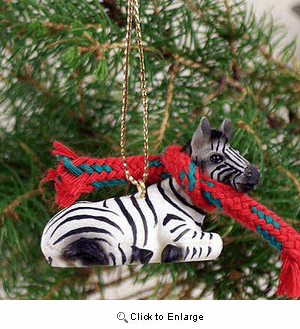 Zebra Tiny One Christmas Ornament