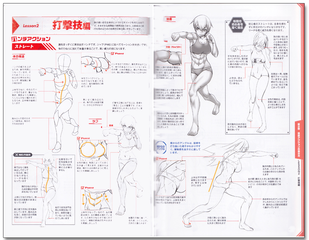 Drawing Technique Collection - Fighting & Action Pose Reference Book ...