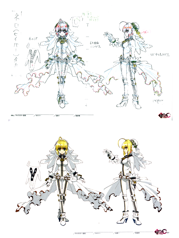 Fate/EXTRA CCC OP Animation Production Note Art Book Collector's Box ...