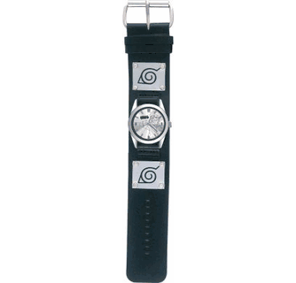 Naruto: Wrist Watch w/ Leather Band - Naruto w/ Logo Strap