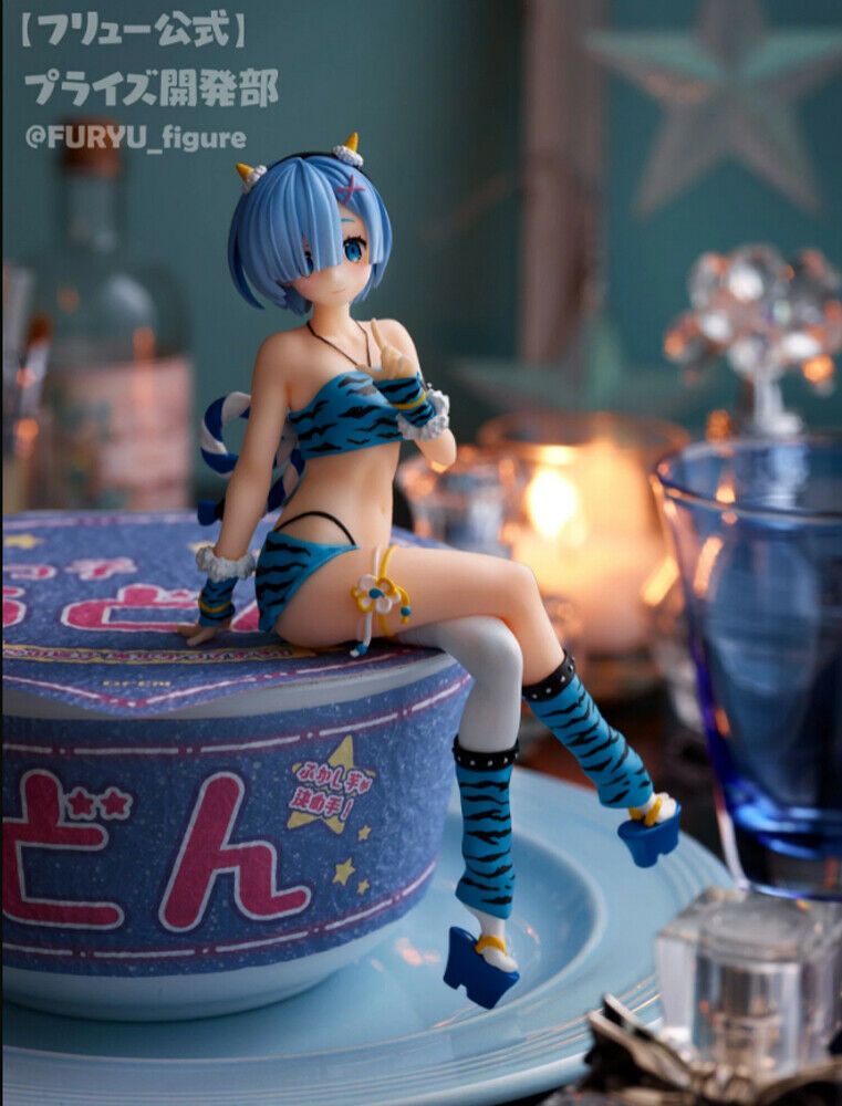 ReZero Rem Oni Demon Ver. Noodle Stopper Figure (FuRyu) Anime Books