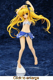 Magical Girl Lyrical Nanoha <br> Fate Testarossa <br> Swimwear Version <br> 1/7 Scale PVC Figure - click to enlarge