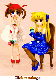 Magical Girl Lyrical Nanoha Movie #1 <br> Nanoha & Fate Dress Version <br> Ani Statue - click to enlarge