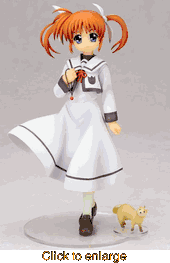 Magical Girl Lyrical Nanoha <br> Nanoha Takamachi <br> School Uniform Version <br> 1/7 Scale PVC Figure - click to enlarge