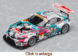 Vocaloid: Hatsune Miku <br> BMW Z4 2011 Fuji Champion <br> 1/43 Scale Resin Figure - click to enlarge