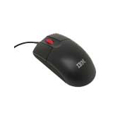IBM 2 Button Optical Wheel Mouse - Black - USB