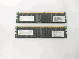 Sun / X5124A / 370-6040 / 2GB Memory Kit (2x 1GB DIMMS) for Sun Fire V60x and V65x -- Sun Parts