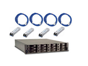 System Storage DS3400 Dual Controller Express - 4x 5m Fiber Optic Cable LC-LC & 4x 4Gbps SW SPF Trans