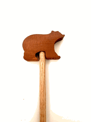 Wood pointer w/brown bear