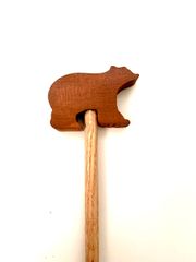 Wood pointer w/brown bear
