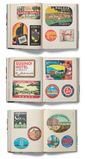 A sticker book of vintage luggage labels from the golden age of travel