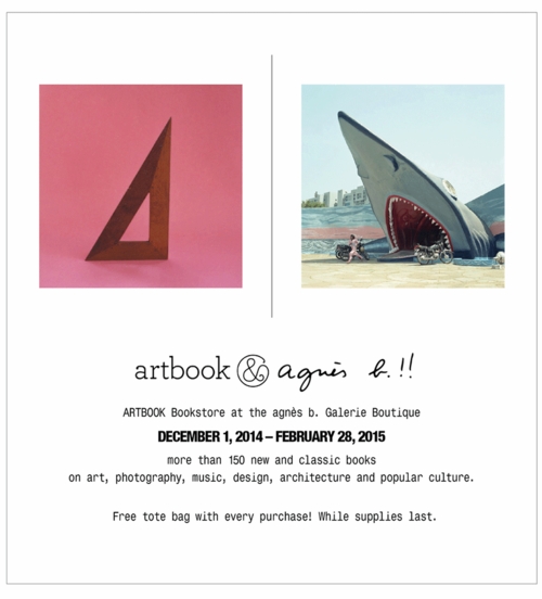 Announcing the ARTBOOK Bookstore at agns b. Galerie Boutique