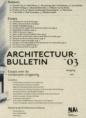 Architecture Bulletin 03: Essays on the Designed Environment