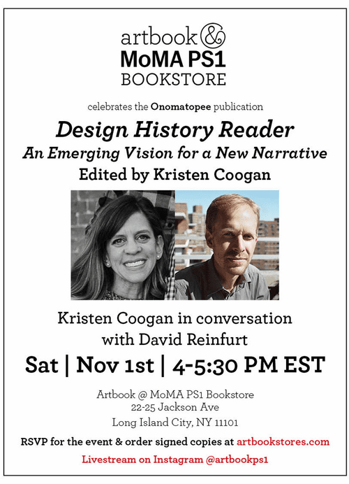Artbook at MoMA PS1 presents Kristen Coogan and David Reinfurt on 'The Design History Reader'