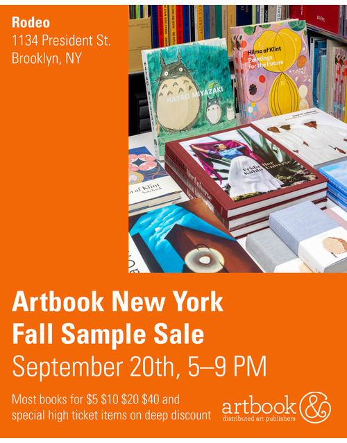 Artbook | D.A.P. NYC Sample Sale at Rodeo