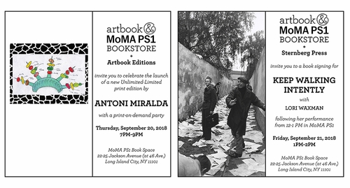 Artbook @ MoMA PS1 Bookstore signings and launch events at the NYABF 2018