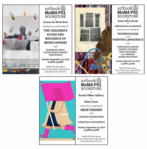 Artbook @ MoMA PS1 Bookstore signings and launch events at the NYABF 2018