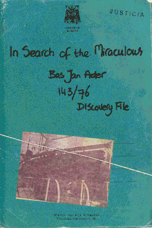 Bas Jan Ader: In Search of the Miraculous