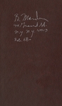 Brice Marden: Notebook Feb. 1968-