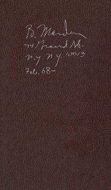 Brice Marden: Notebook Feb. 1968-