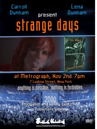 Carroll and Lena Dunham launch 'Into Words' with Strange Days screening at Metrograph
