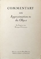 Commentary on "Approximations to the Object"