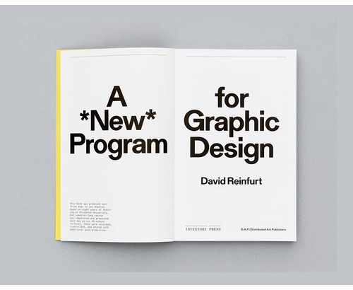 David Reinfurt presents 'A *New* Program for Graphic Design' at the NYABF