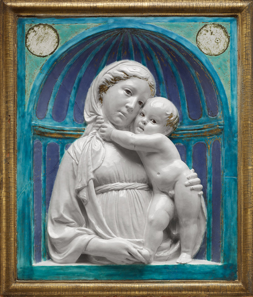 Attributed to Lucadella Robbia, "Madonna of the Niche," about 144550, is reproduced from "Della Robbia: Sculpting with Color in Renaissance Florence" published by MFA Publications, Museum of Fine Arts, Boston, and distributed by ARTBOOK | D.A.P.