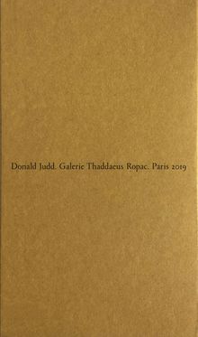 Donald Judd