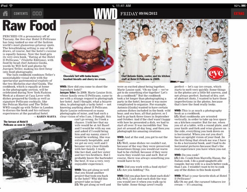Eat it and Weep: WWD talks to Juergen Teller about 'Eating at Hotel Pellicano'