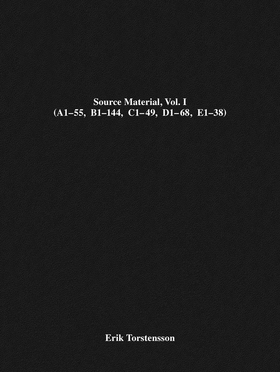 Erik Torstensson: Source Material, Vol. I