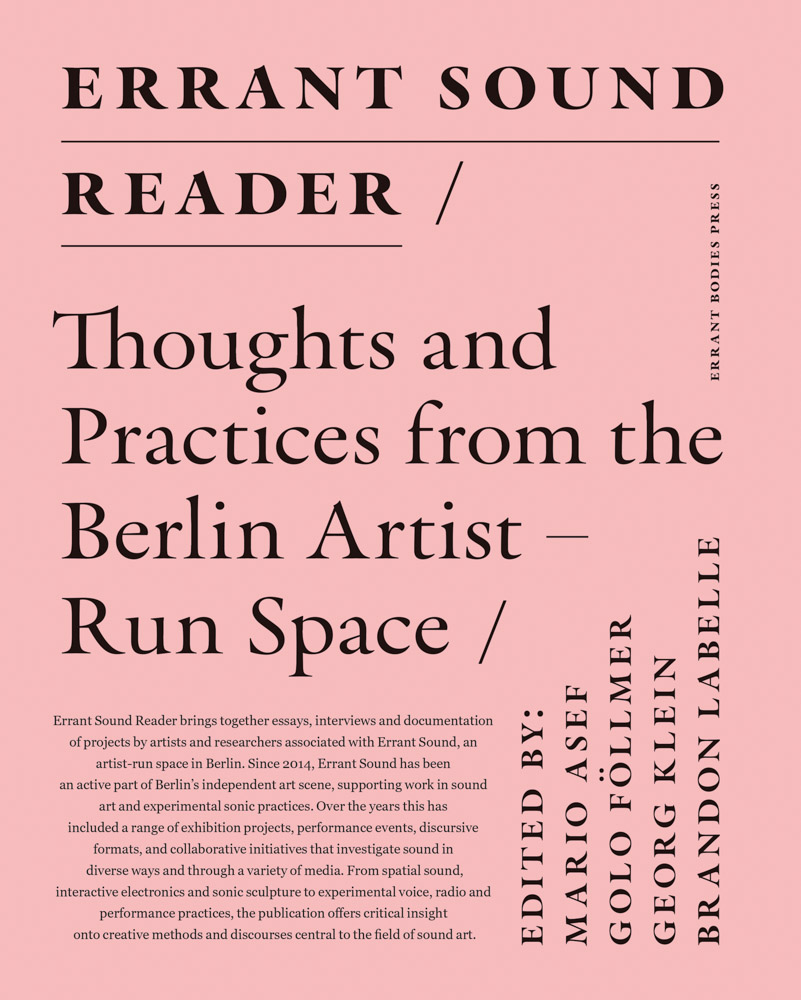 Errant Sound Reader ARTBOOK | D.A.P. 2025 Catalog Books Exhibition
