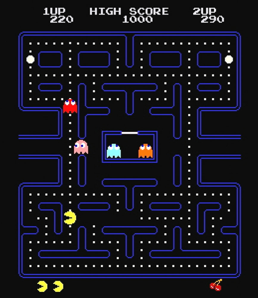 Pac-Man, 1980, is reproduced from