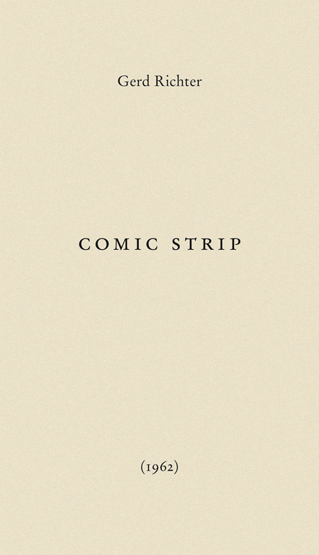 Gerd Richter COMIC STRIP (1962) アートブック Gerd Richter Comic Strip 1962 ARTBOOK | D.A.P. 2014 Catalog Books