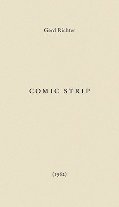 Gerd Richter: Comic Strip 1962