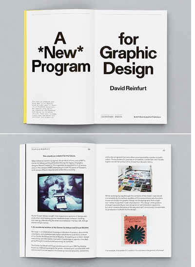Get 'A *New* Program for Graphic Design' by David Reinfurt at the CAA Conference in Chicago