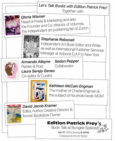 Gloria Wismer and Stephanie Rebonati of Edition Patrick Frey Talk Books at Bungee Space! 