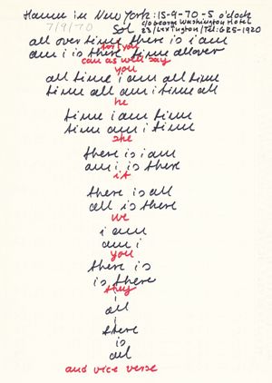 Hanne Darboven: Korrespondenz