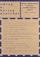 Homing In, Sharing Knowledge