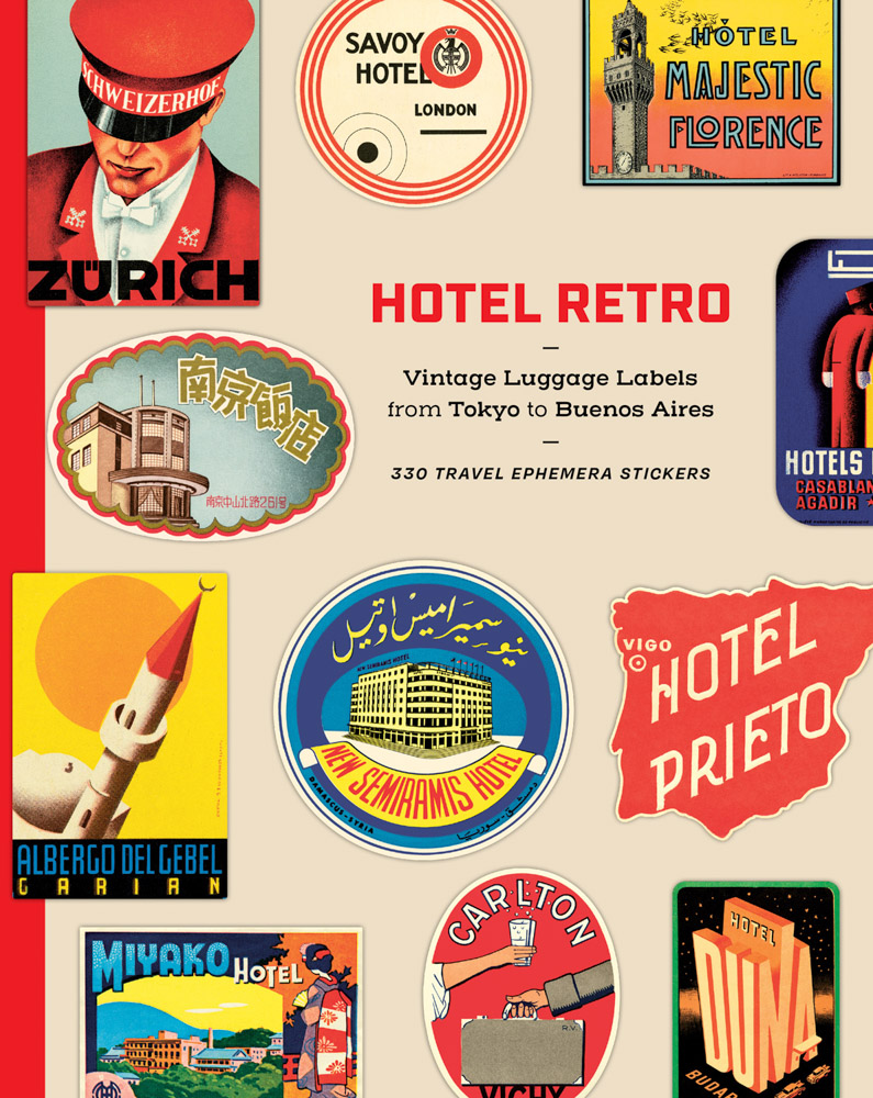 Hotel Retro Vintage Luggage Labels from Tokyo to Buenos Aires