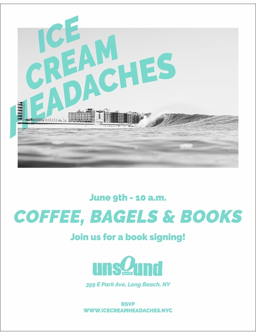 Ice Cream Headaches Launch Events in Bay Head, Long Beach & Montauk