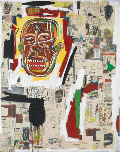 In 'Jean-Michel Basquiat: Xerox,' the horizontal cloud of information becomes a poetic condition
