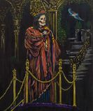 In Wes Lang's 'Black Paintings,' skulls and skeletons as "fully functioning, realized beings"