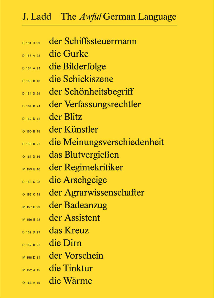 Jeffrey Ladd The Awful German Language ARTBOOK | D.A.P. 2020 