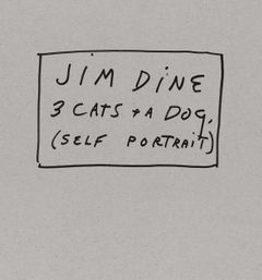 Jim Dine: 3 Cats and a Dog (Self-Portrait)
