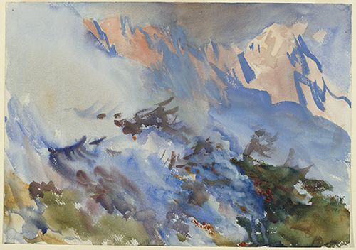 John Singer Sargent: Watercolors, Mountain Fire
