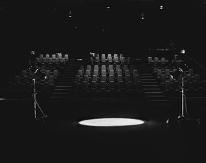 Katherine Hubbard: a slight cast down at the edges of the lips