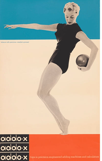 Ladislav Sutnar: Czech poster with Swedish actress and model Kerstin Anita Marianne Ekberg, 1956