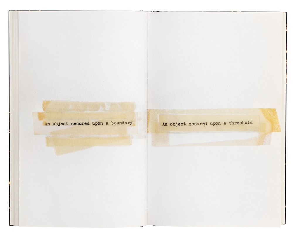 Lawrence Weiner Terminal Boundaries and A natural water course