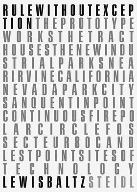 Lewis Baltz: Rule Without Exception / Only Exceptions